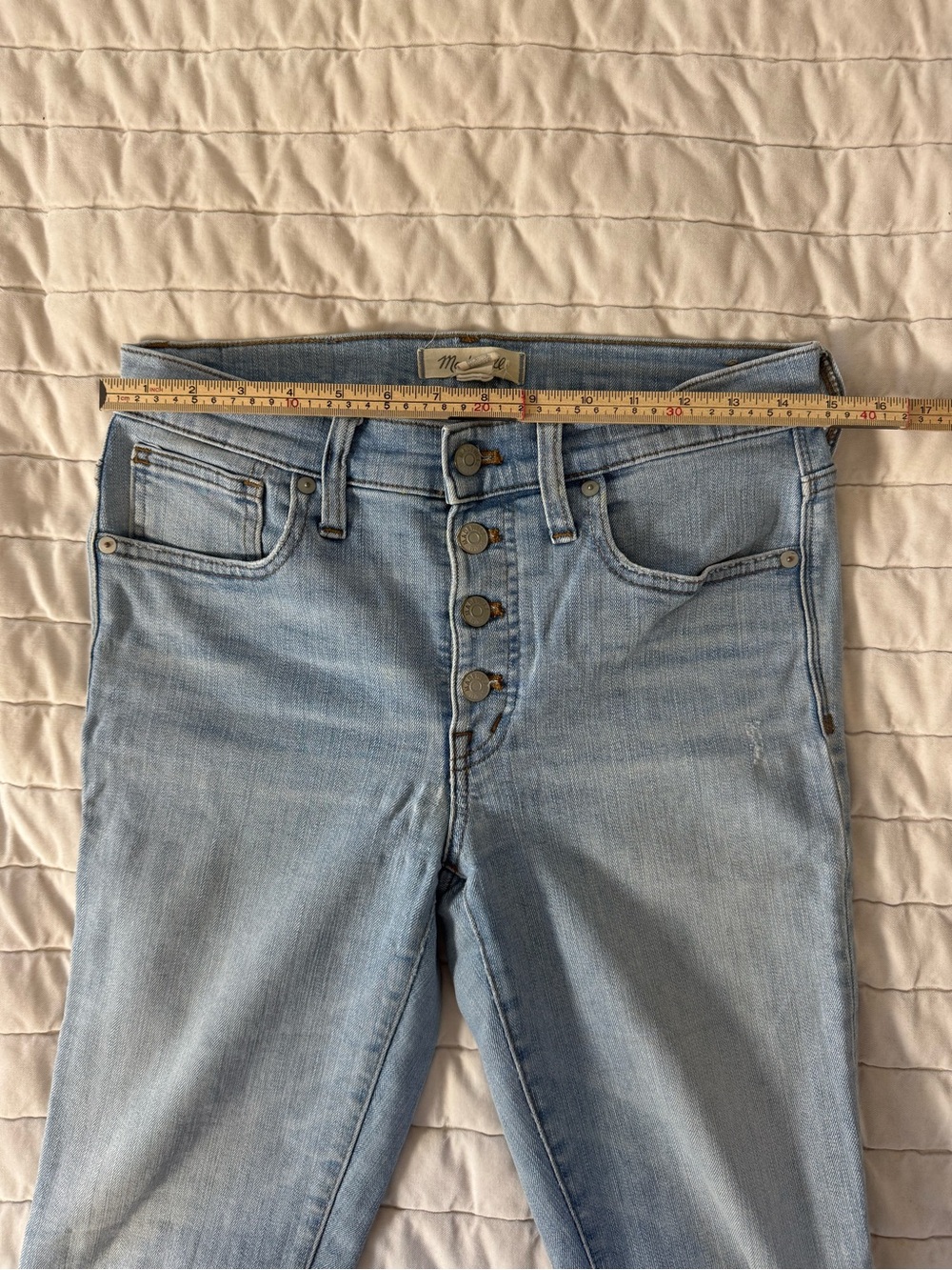 Madewell Women’s 9” High-Rise Light Wash Skinny Jeans - Size 27 - Picture 3 of 9